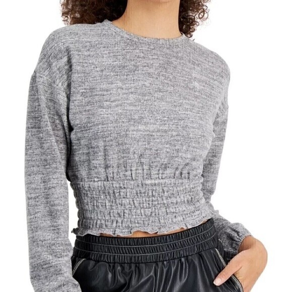 New Crop top Sweater by Hooked Up by IOT. Juniors XS, L - Picture 2 of 8